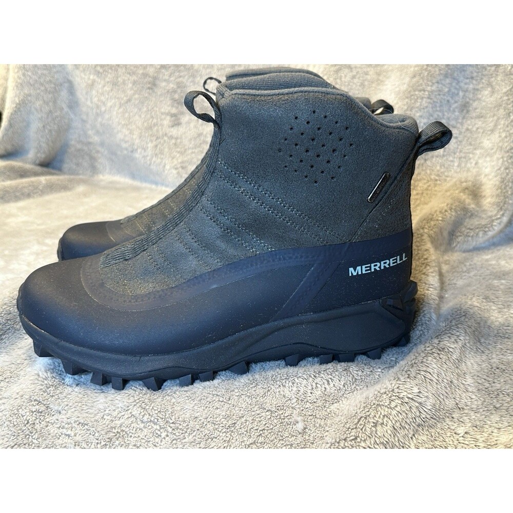 Merrell Womens Thermo Snowdrift Boots 200g Size 9 Waterproof Zip Mid Shell Snow